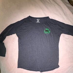 The Black Dog Charcoal Tee with Blue Dog Logo